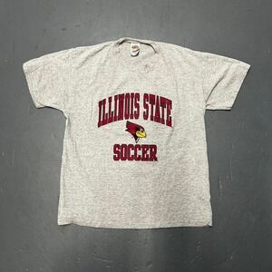 Vintage 2000s Illinois state university soccer college graphic tee shirt